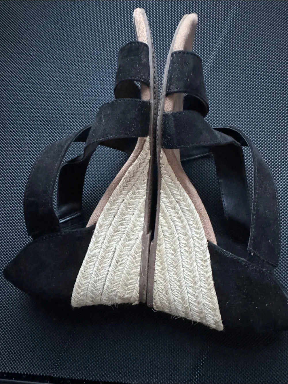 Style & Co. Black Crisscross Espadrille Wedge Sandals